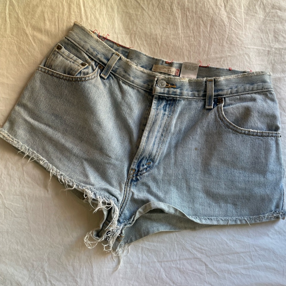 Light Blue Vintage Denim Women Shorts